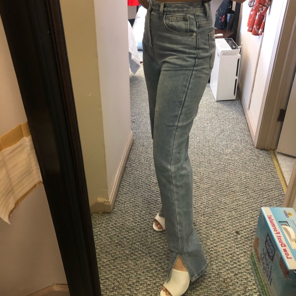 Nasty Gal Split Hem Jeans View 3